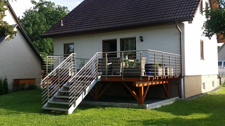 Terrassengeländer aus Edelstahl